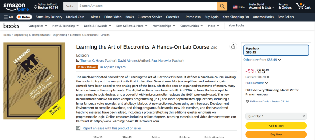 Amazon is shipping the second edition with delivery in about a week as of March 20, 2025.