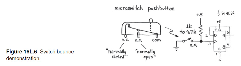 A diagram of a microswitch