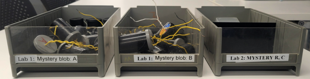 Mystery devices for Lab 1 and mystery R and C for Lab 2