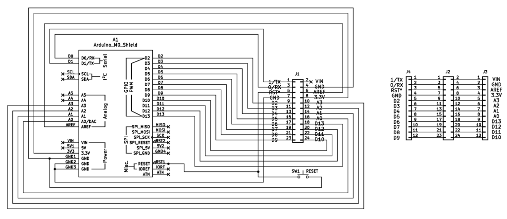 Schematic of Arduino Zero SAMD21 emulator