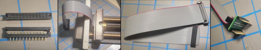 24-pin IDC PCB transition connector added to emulator cable