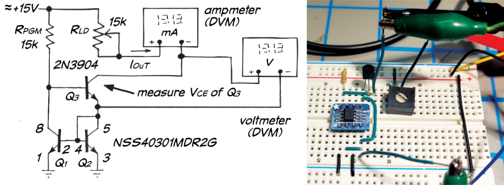 Wilson current mirror built with dual match BJTs