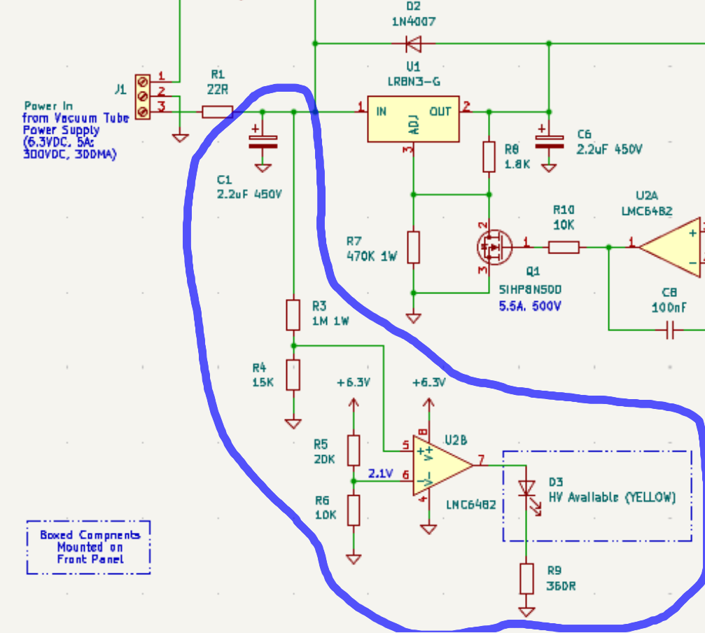 High-voltage available sense circuit