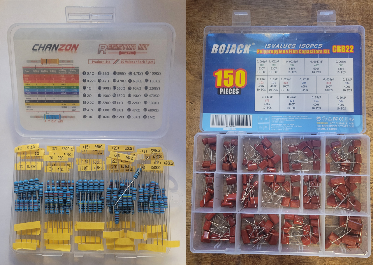 one watt resistor and high-voltage capacitor kit