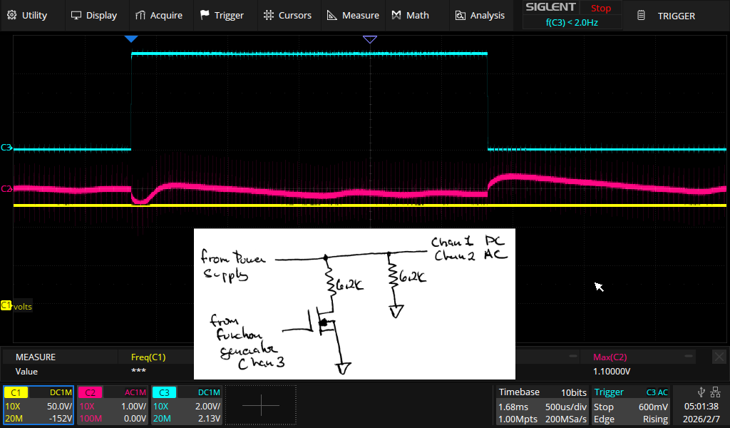 Step response to a 20mA load change is minimal, about 0.5 volt